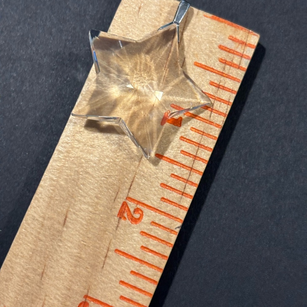 Tiffany and Co. Vintage Star Crystal Sterling Silver Rare Pendant w/pouch